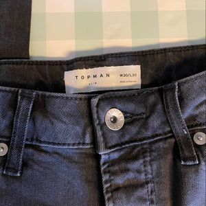 NWT TopMan black jeans 5 button fly